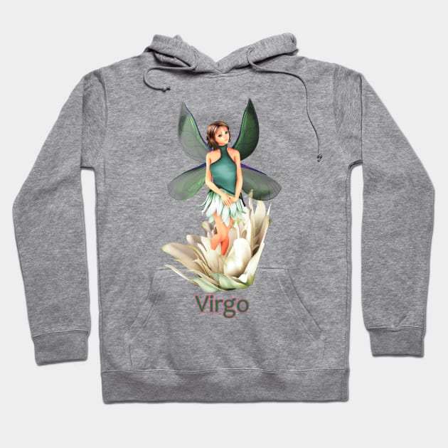 Virgo woman girl fairy faerie elf standing in lily Hoodie by Fantasyart123